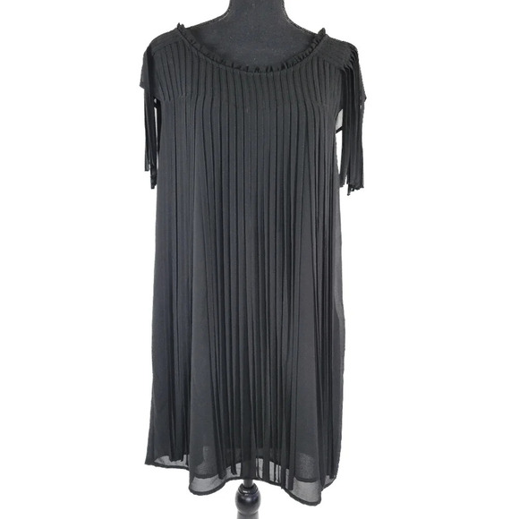 ARIAT Western Fringe Cap Sleeve Black Shift Above the knee Dress - Picture 1 of 6